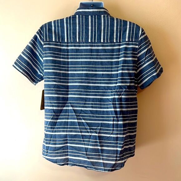 Threads 4 Thought Mens Striped Collared Shirt Sz M - Picture 3 of 4